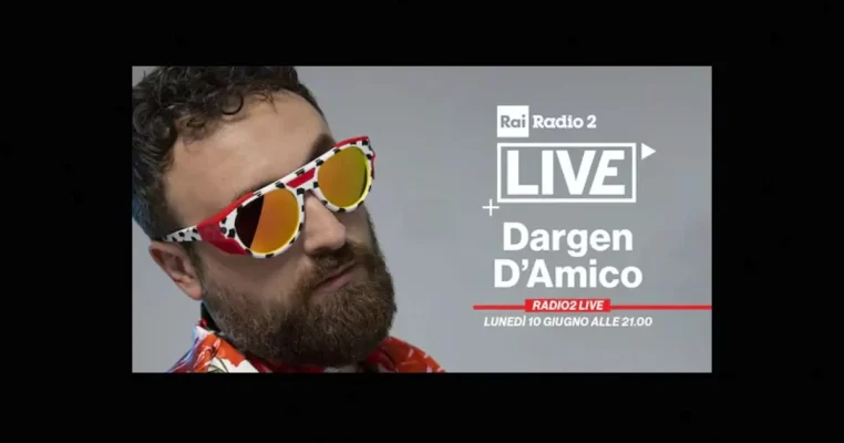 Stasera in tv arriva Dargen D'Amico a "Radio2 Live" 